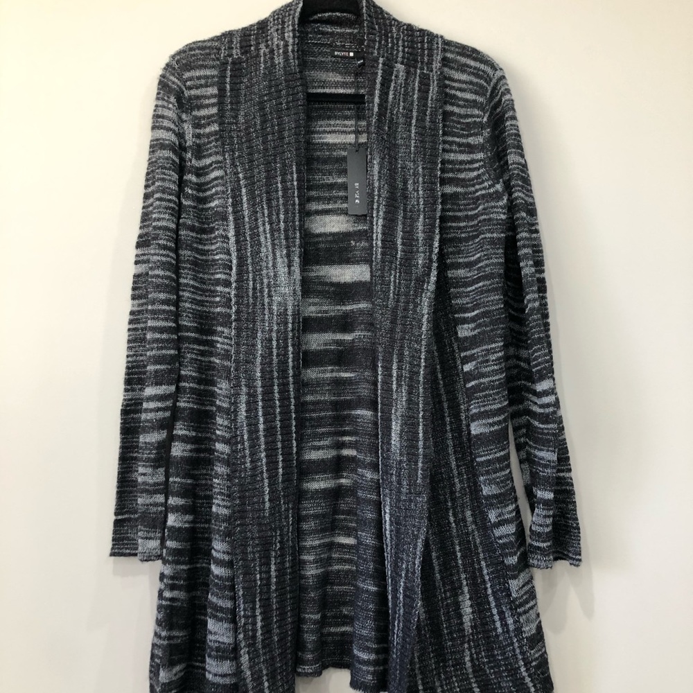 BYLYSE wool blend open front cardigan duster